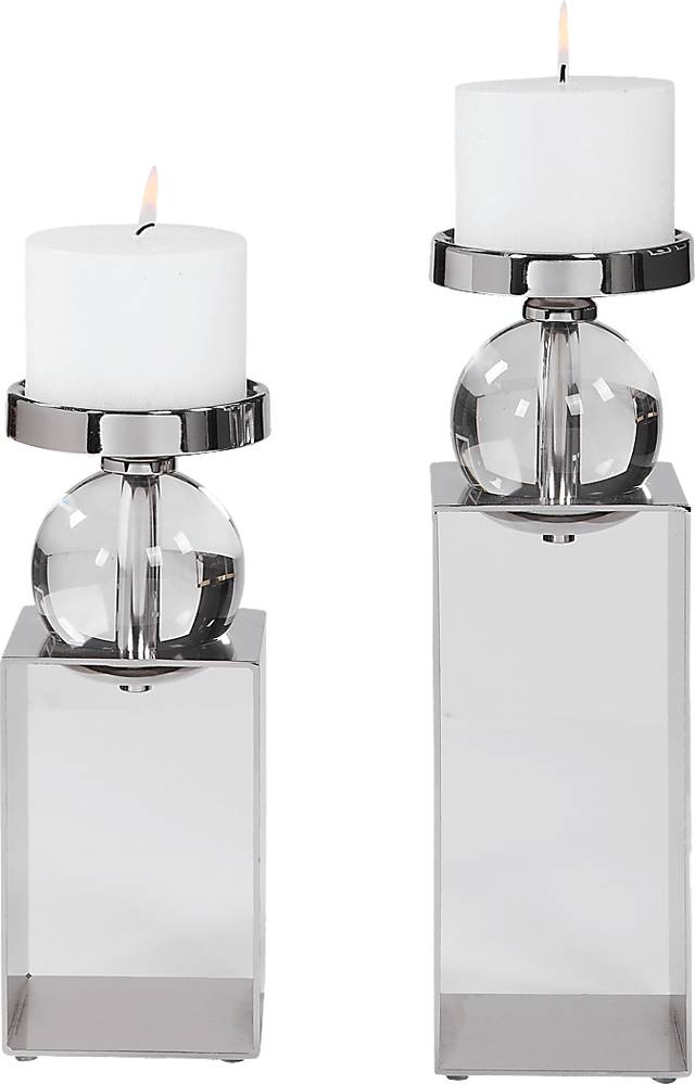 Kenoisha Nickel Candle Holder, Set of 2 - Thumbnail - Image 3