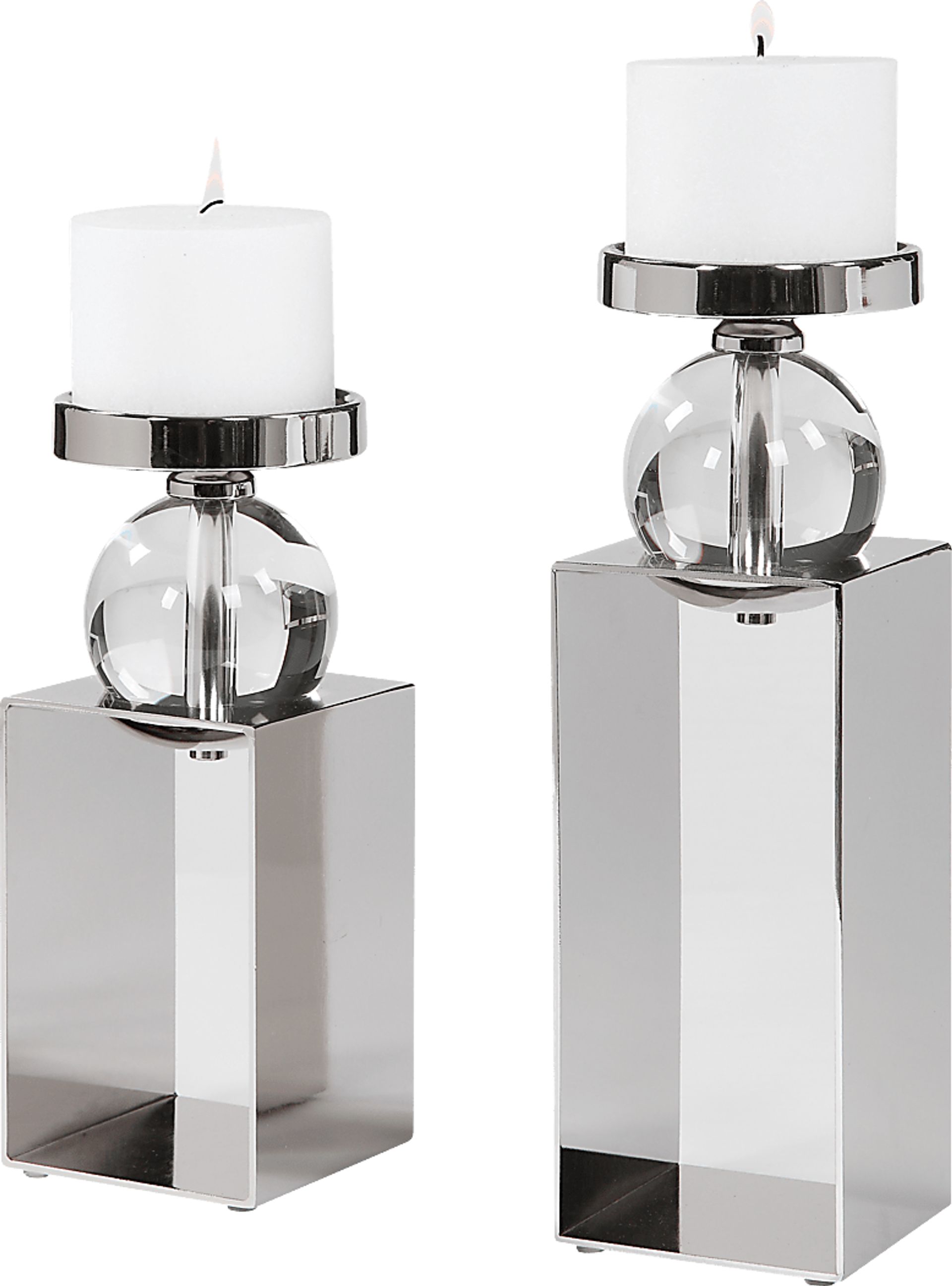 Kenoisha Nickel Candle Holder, Set of 2 - Image 1