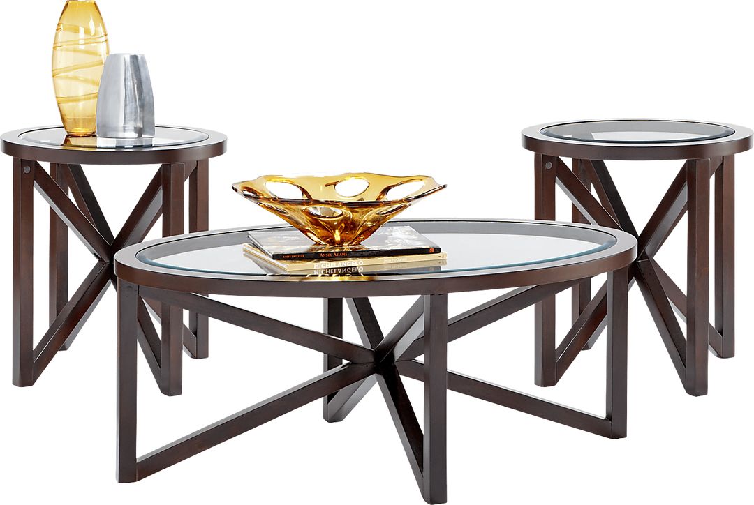 Kenshaw II Espresso 3 Pc Table Set