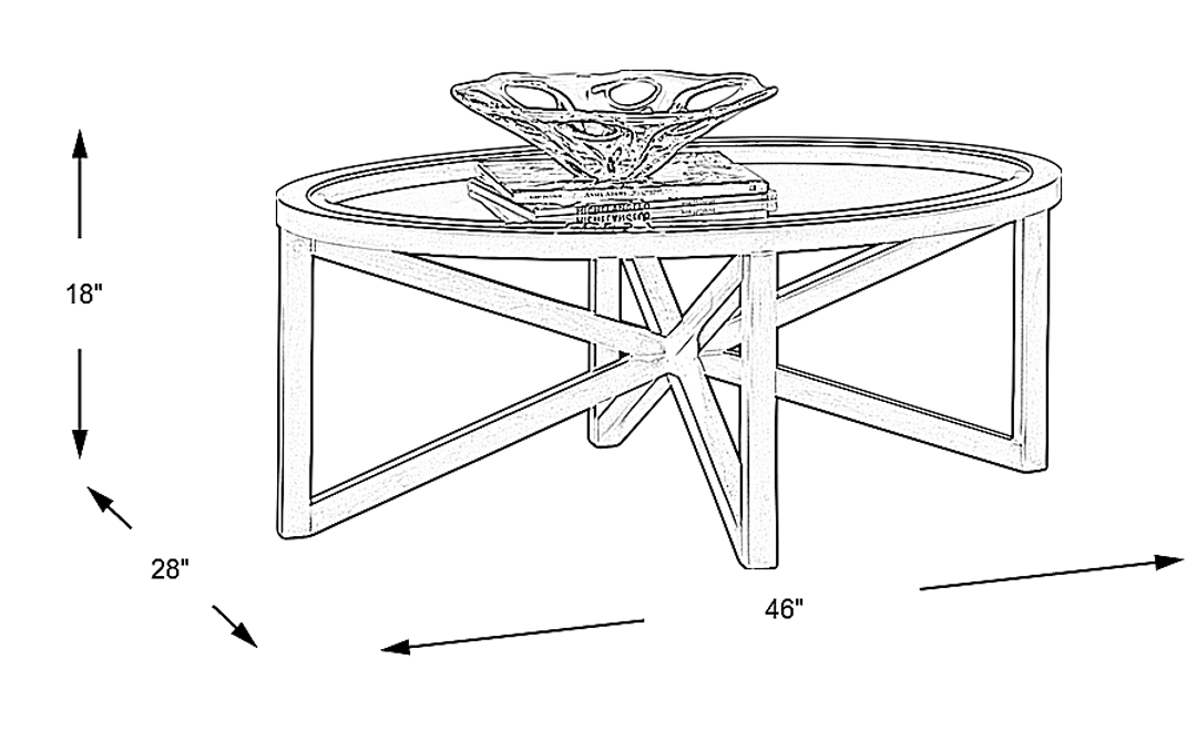 Kenshaw II Espresso Cocktail Table