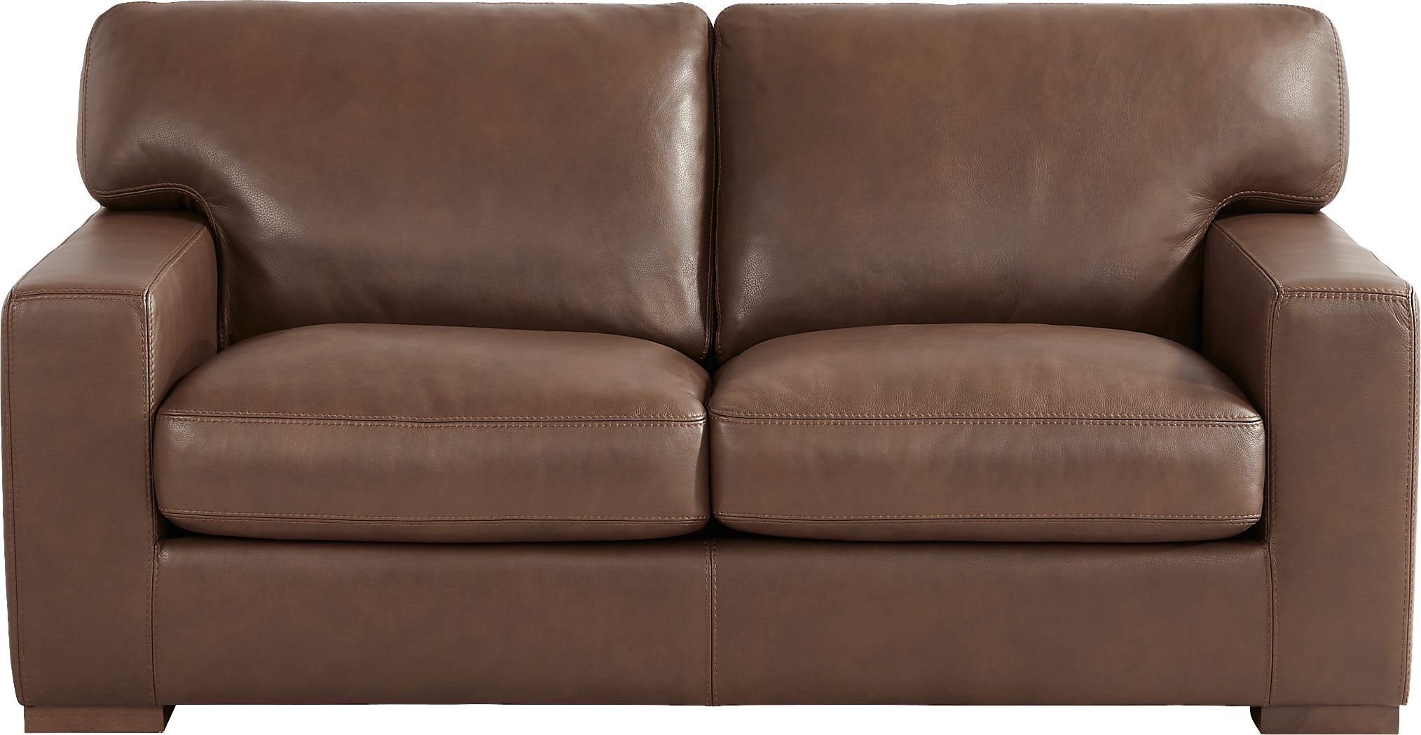 Kensington Coffee Leather Loveseat