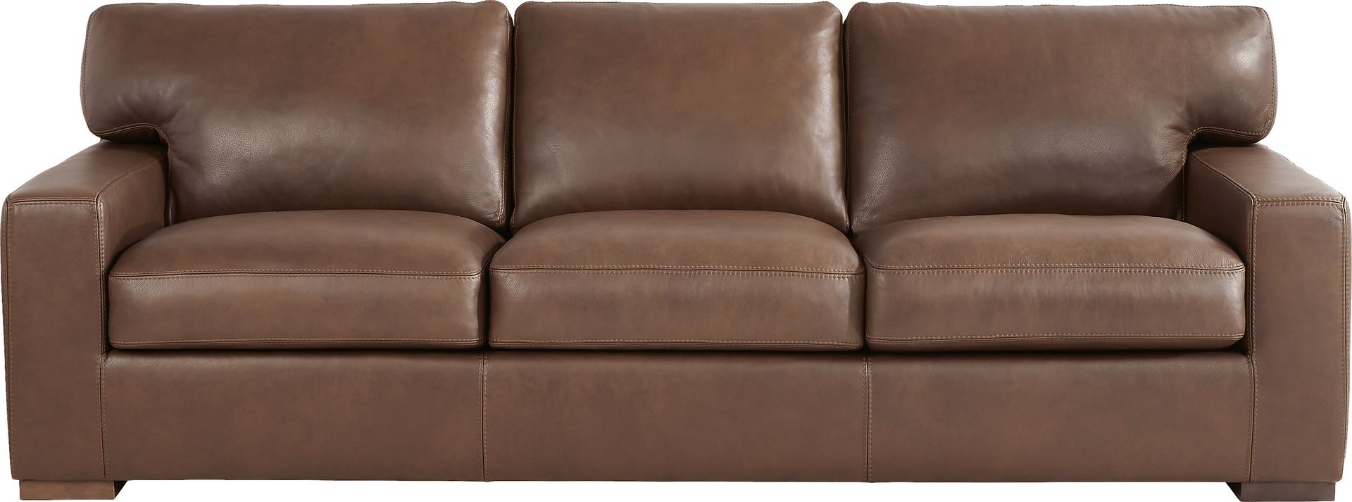 Kensington Coffee Leather Sofa - Image 1