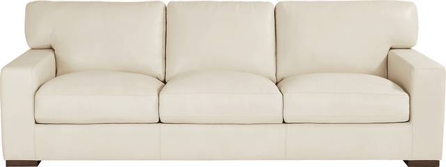 Kensington Oyster Leather Sleeper Sofa - Thumbnail - Image 1