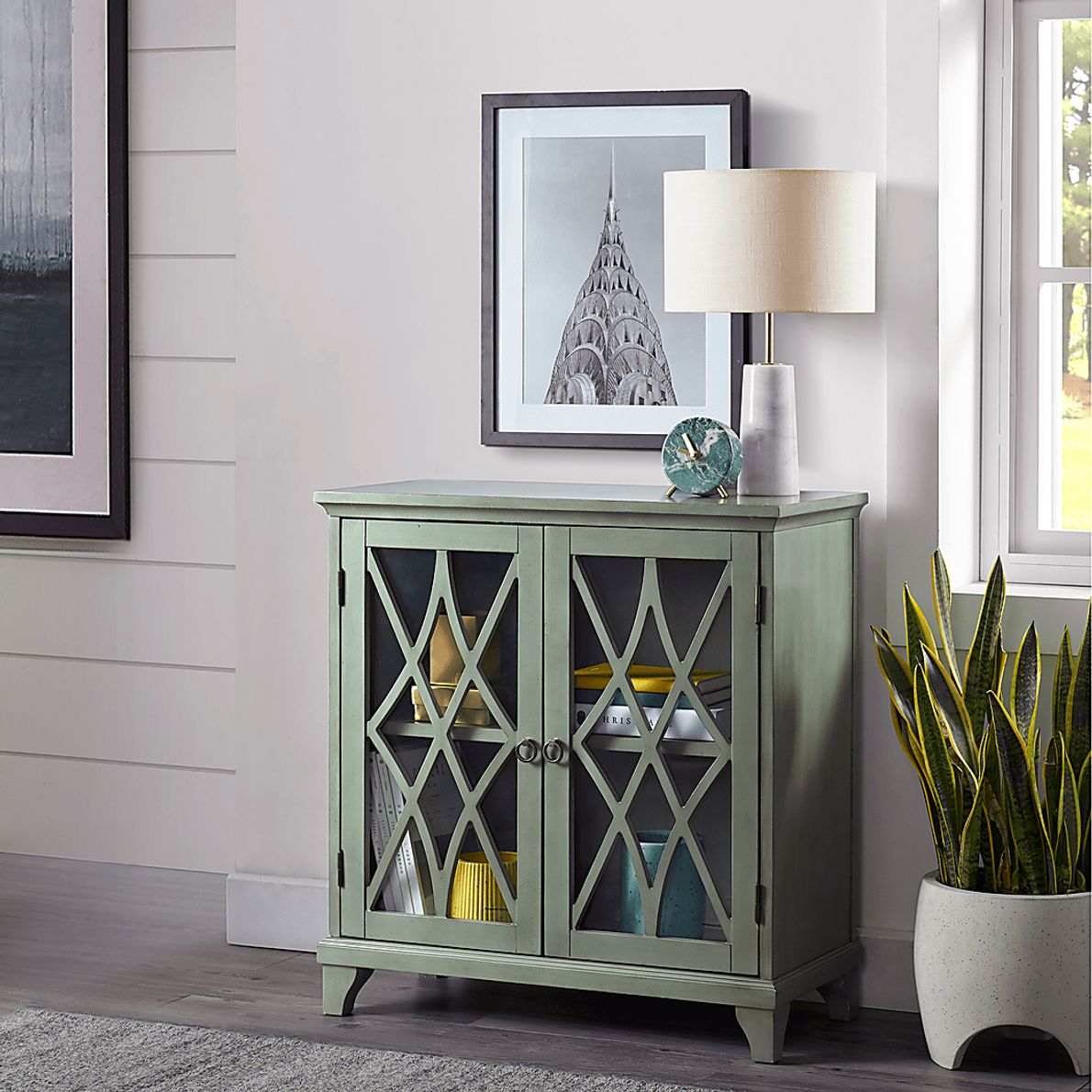 Kentland Green Accent Cabinet - Rooms To Go