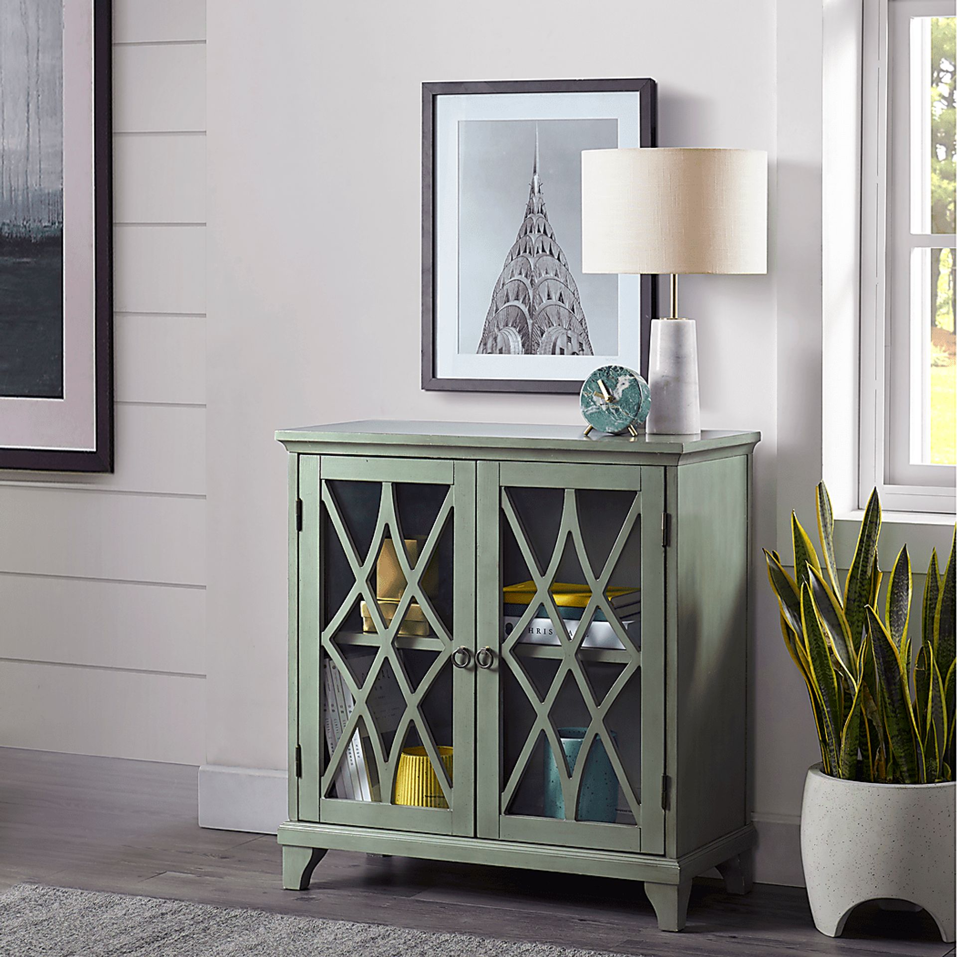 Kentland Green Accent Cabinet - Image 8
