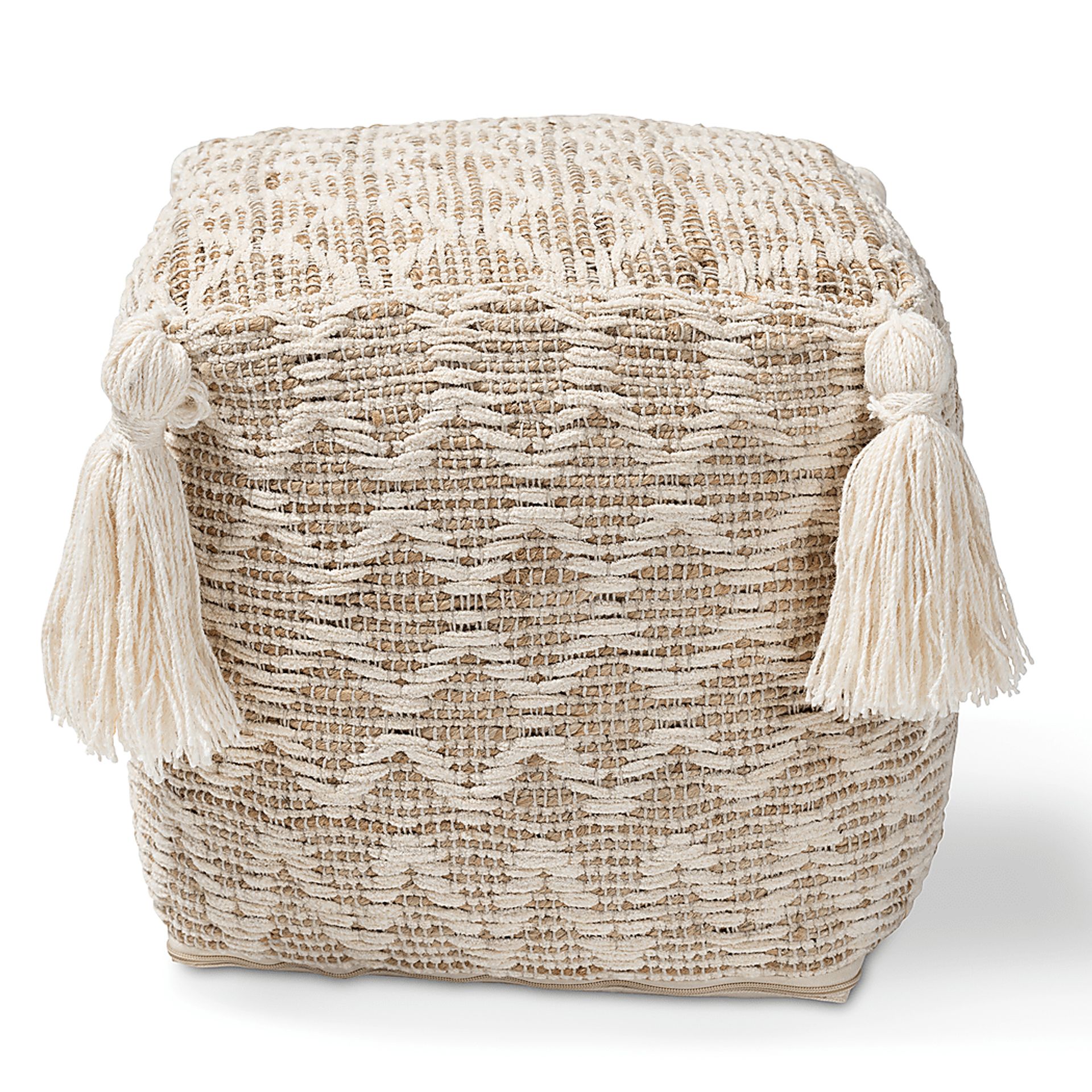 Kentmont Lane Natural Pouf - Image 2