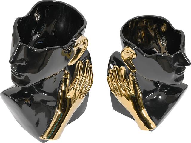 Keoda Black Vase, Set of 2 - Thumbnail - Image 2