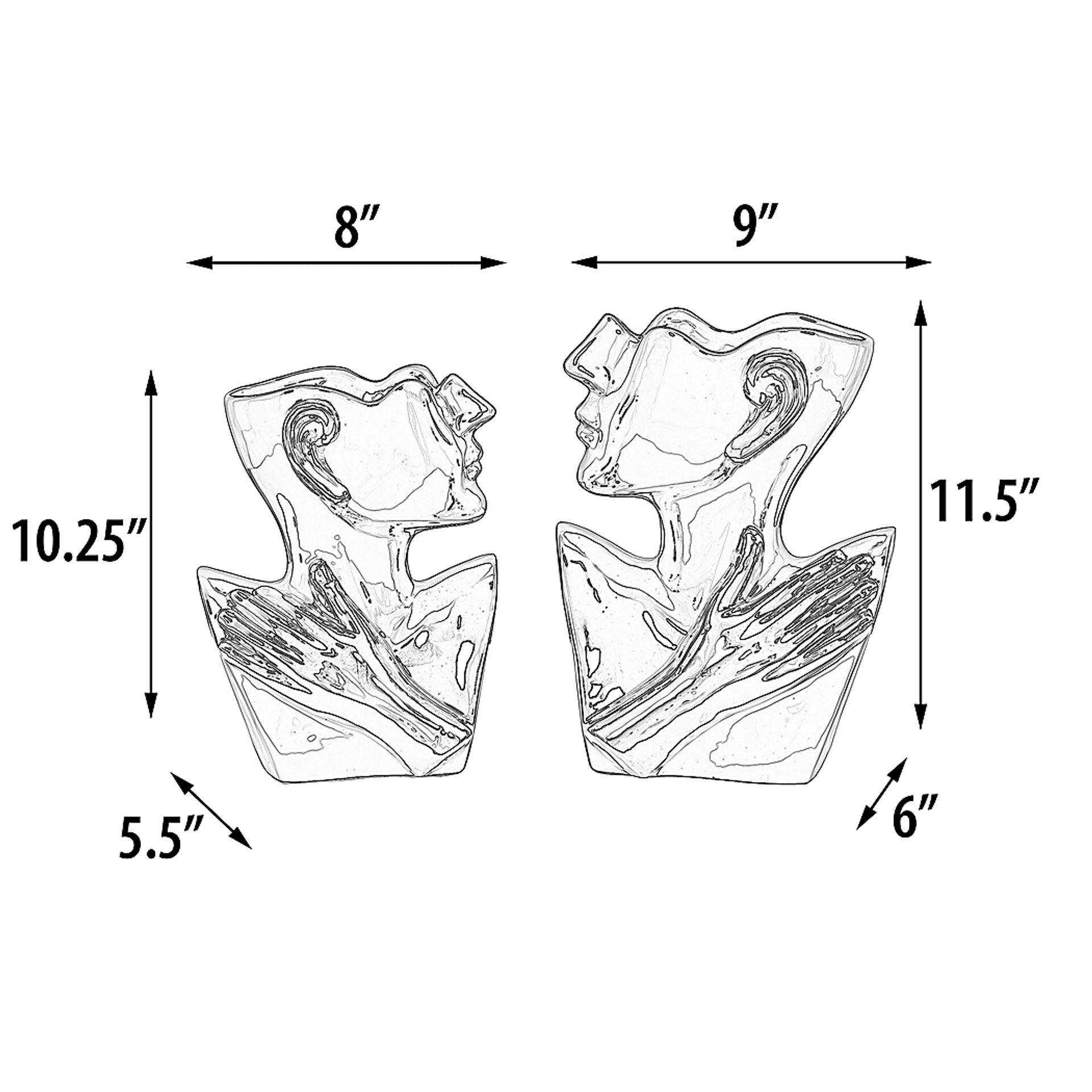 Keoda Black Vase, Set of 2 - Image 4