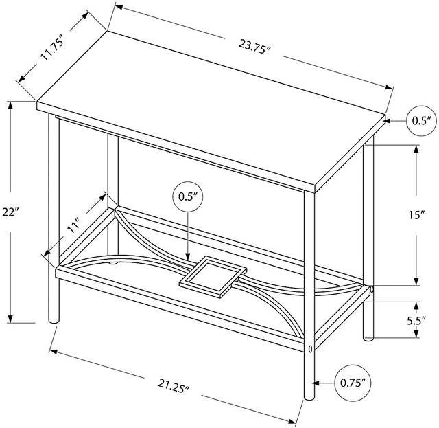 Keokuk Black Accent Table - Thumbnail - Image 5