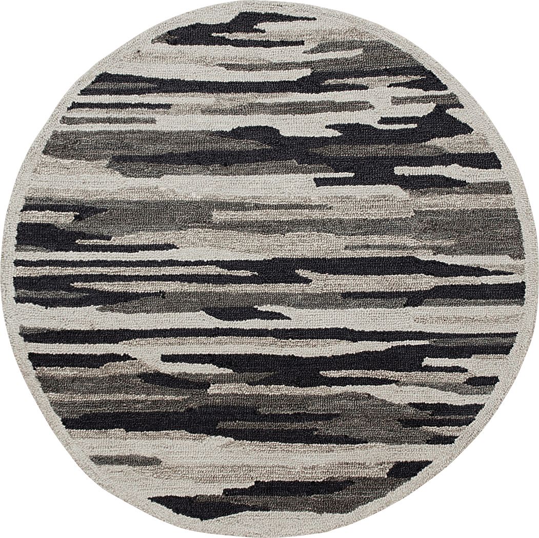 Keren Gray 4' Round Rug