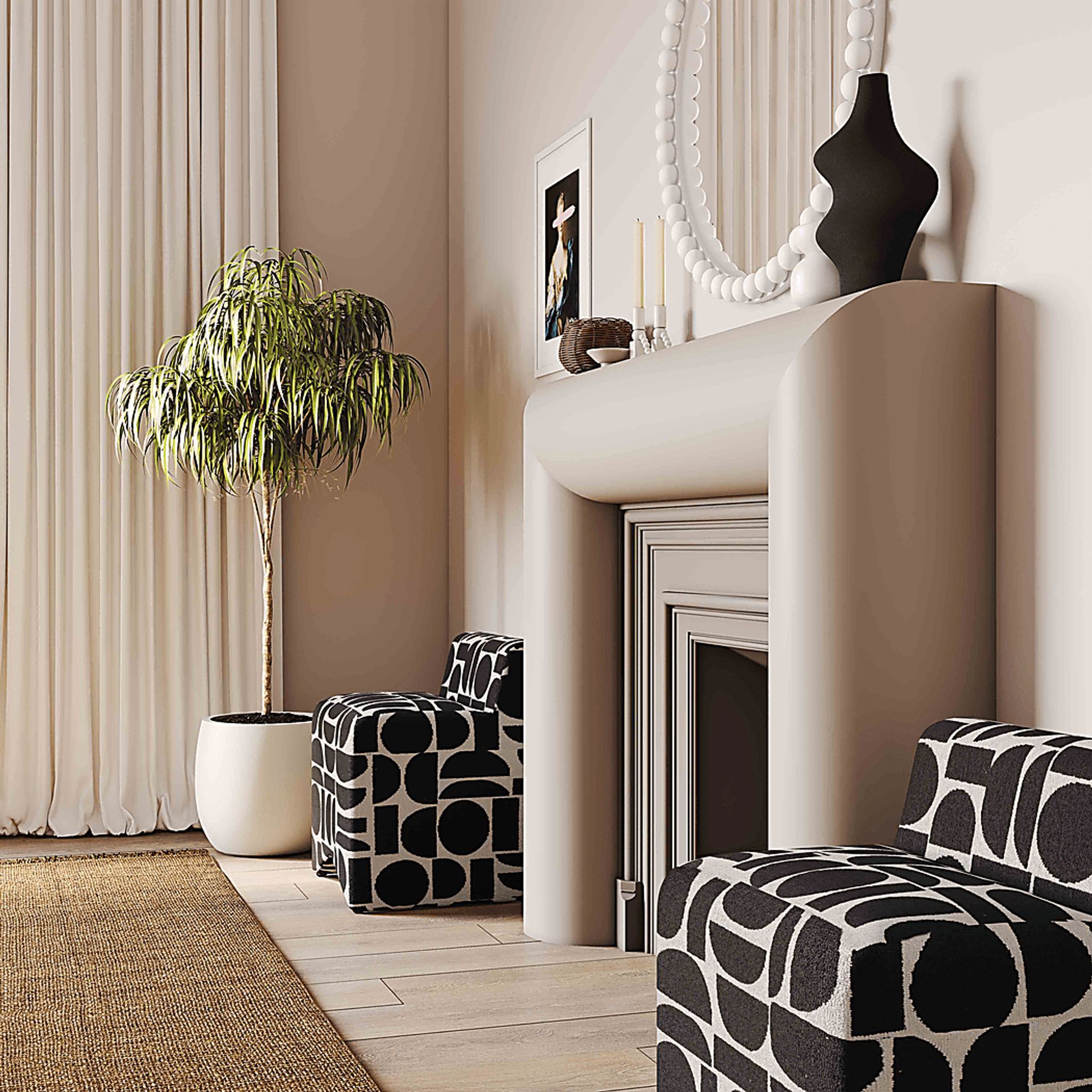 Kerge Black Accent Chair - Image 2