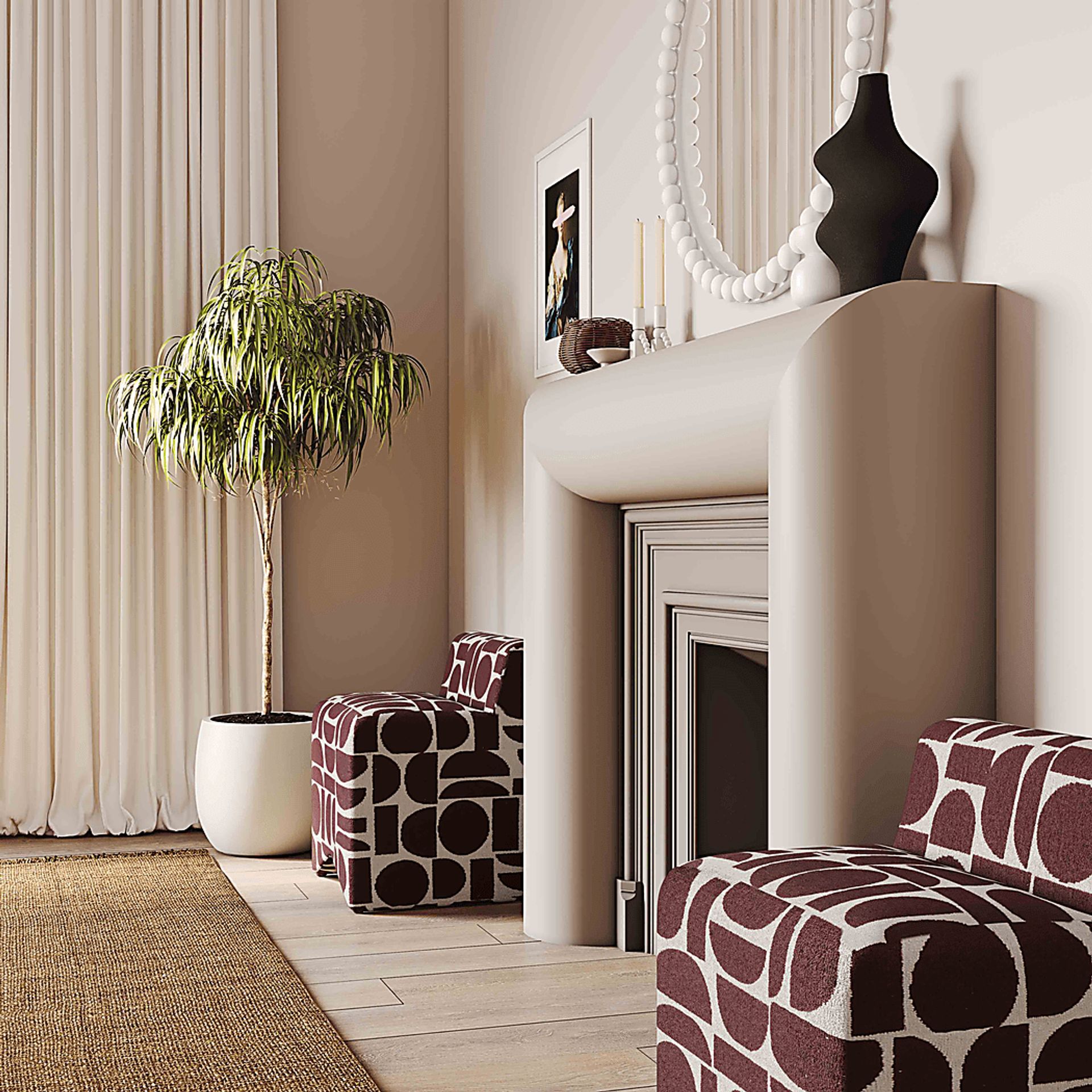 Kerge Brown Accent Chair - Image 2