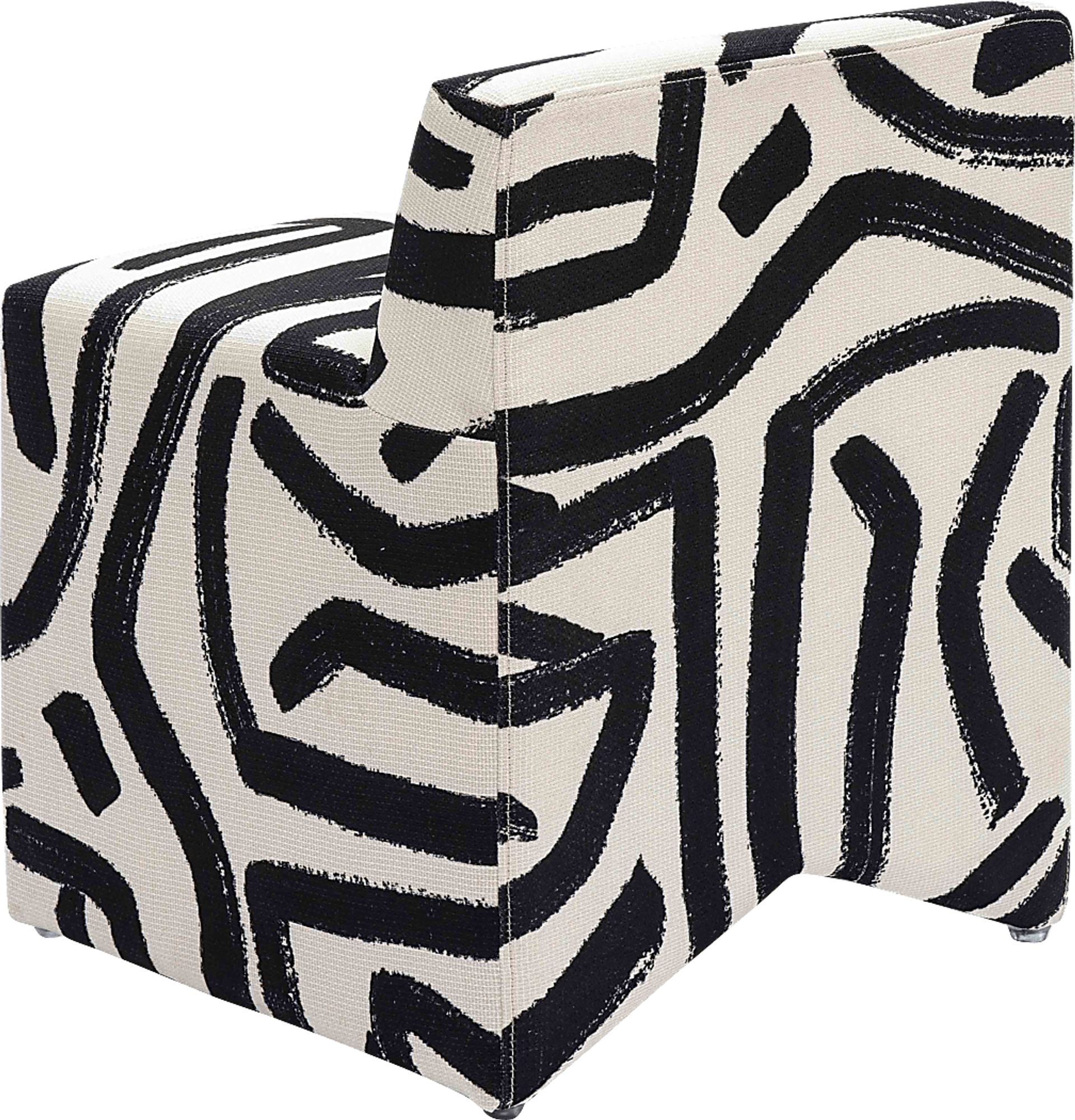 Kerge II Black and White Accent Chair - Image 2