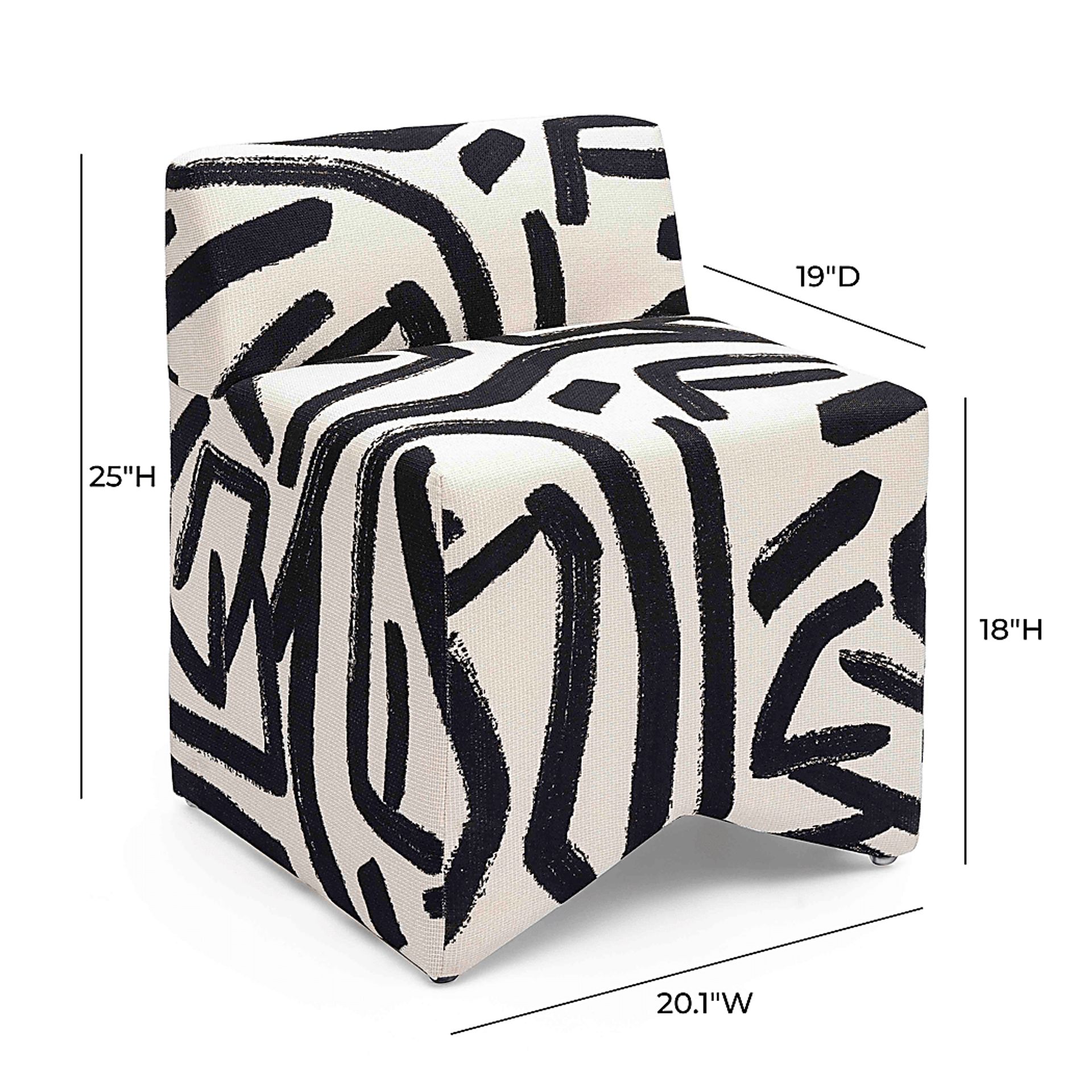 Kerge II Black and White Accent Chair - Image 5