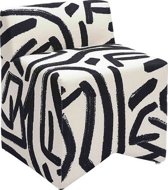 Kerge II Black and White Accent Chair
