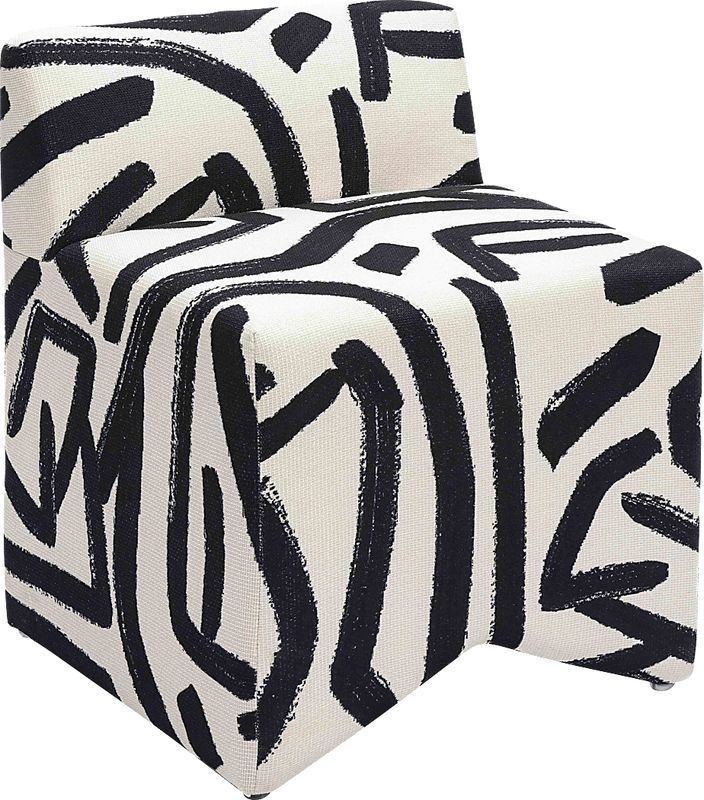 Kerge II Black and White Accent Chair