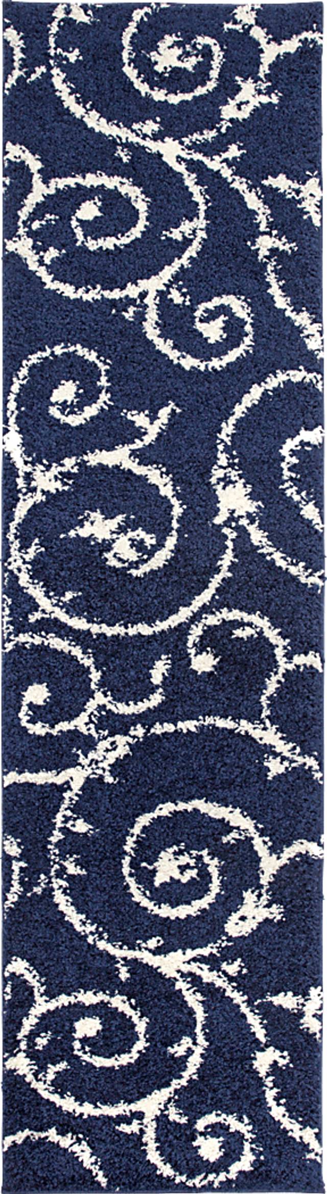 Kerli Navy 2' x 7'2 Runner Rug - Thumbnail - Image 1