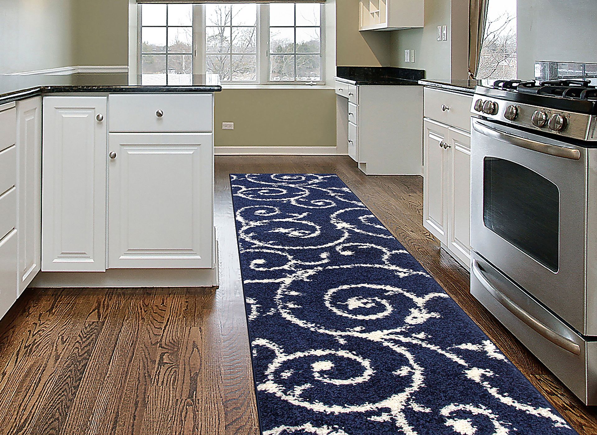 Kerli Navy 2' x 7'2 Runner Rug - Image 3