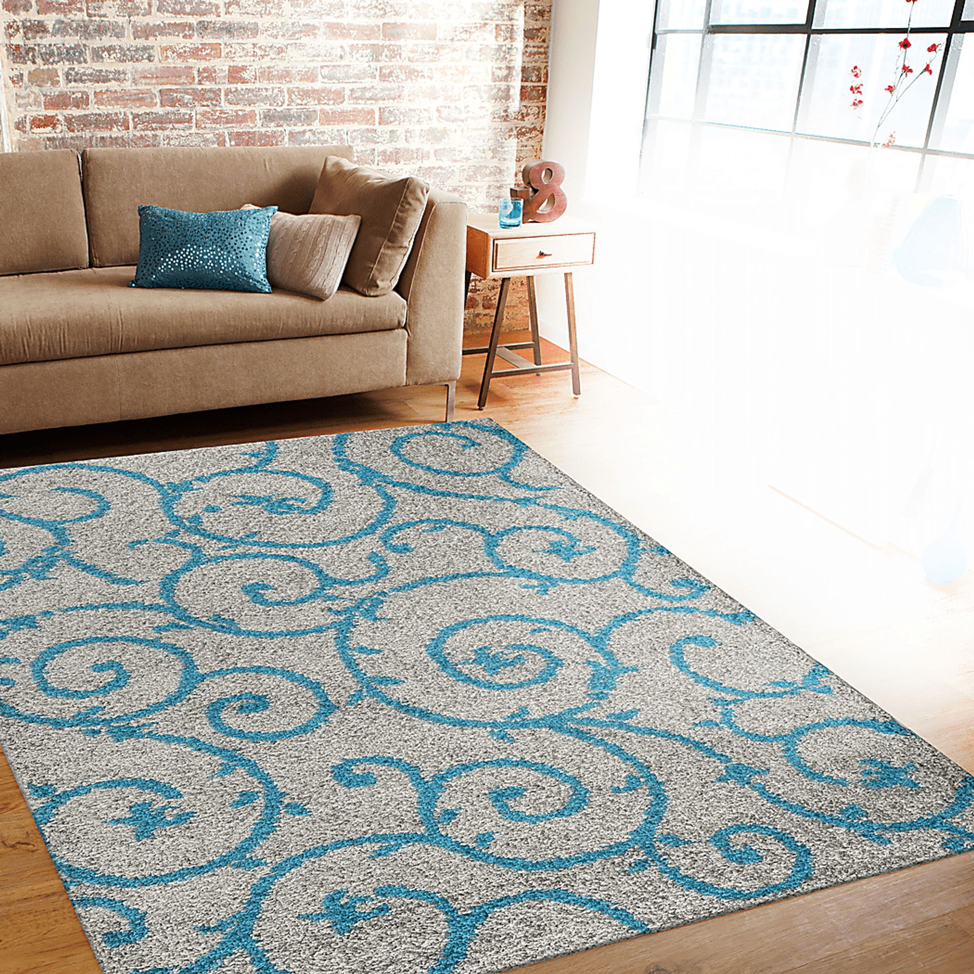 Kerli Turquoise 7'10 x 10' Rug - Image 3