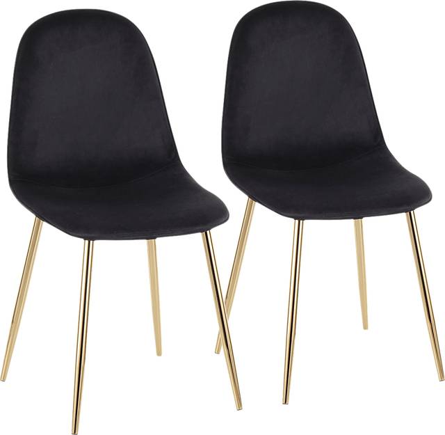 Kernack I Black Side Chair, Set of 2 - Thumbnail - Image 1