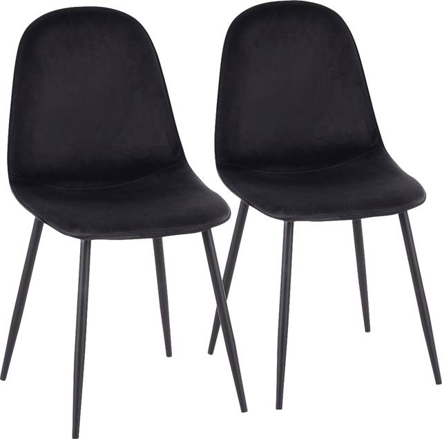 Kernack II Black Side Chair, Set of 2 - Thumbnail - Image 1