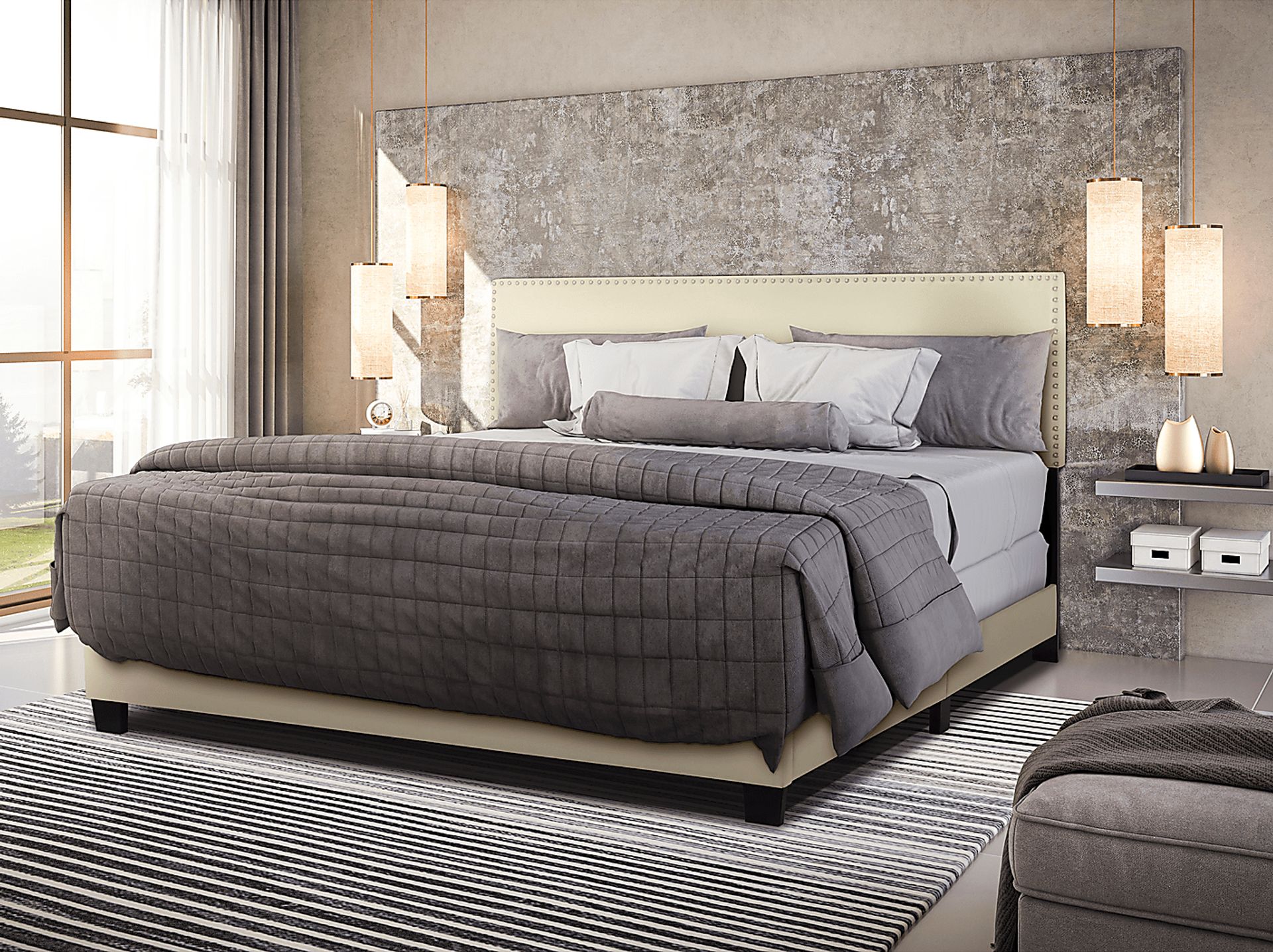 Kernite Beige Queen Bed - Image 10
