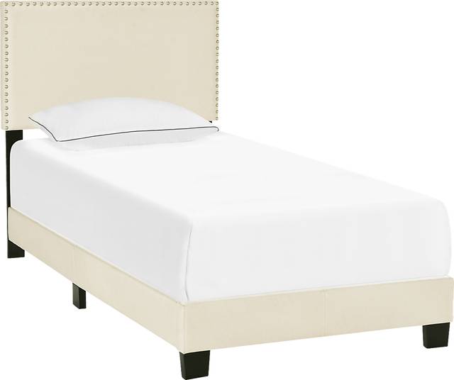 Kernite Beige Twin Bed - Thumbnail - Image 1