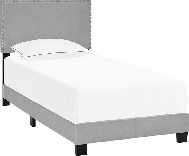 Kernite Dark Gray Twin Bed - Thumbnail - Image 1