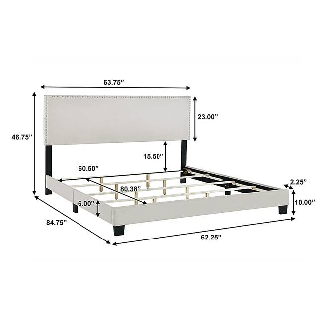 Kernite Light Gray King Bed - Thumbnail - Image 9