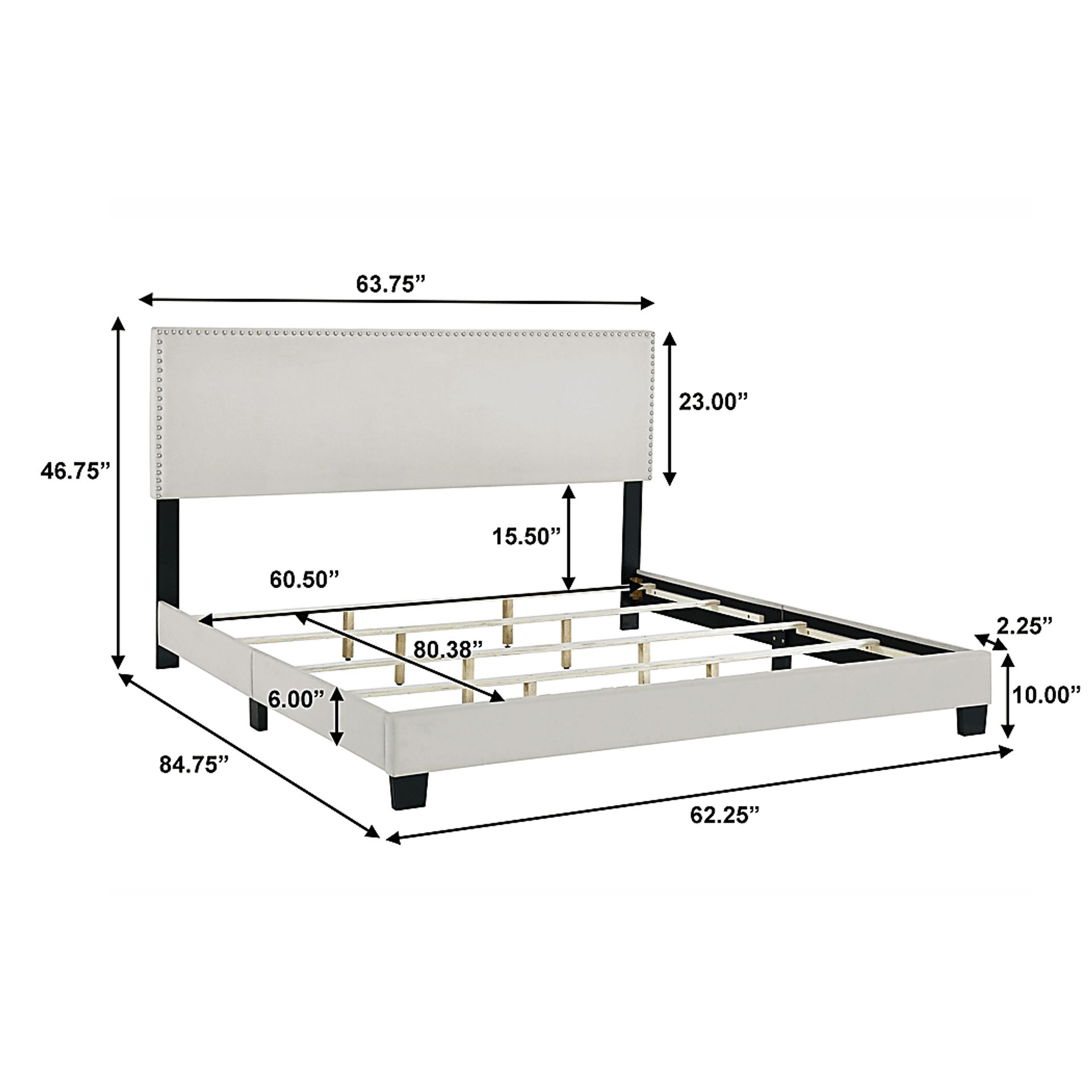 Kernite Light Gray King Bed - Image 9