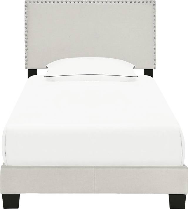 Kernite Light Gray Twin Bed - Thumbnail - Image 2