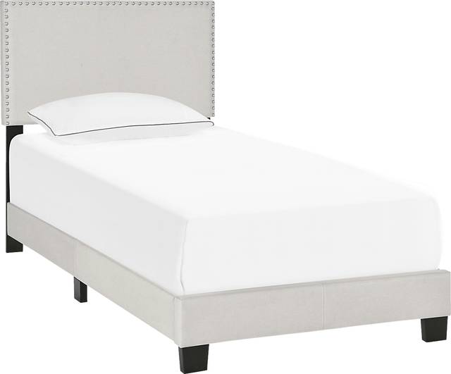 Kernite Light Gray Twin Bed - Thumbnail - Image 1