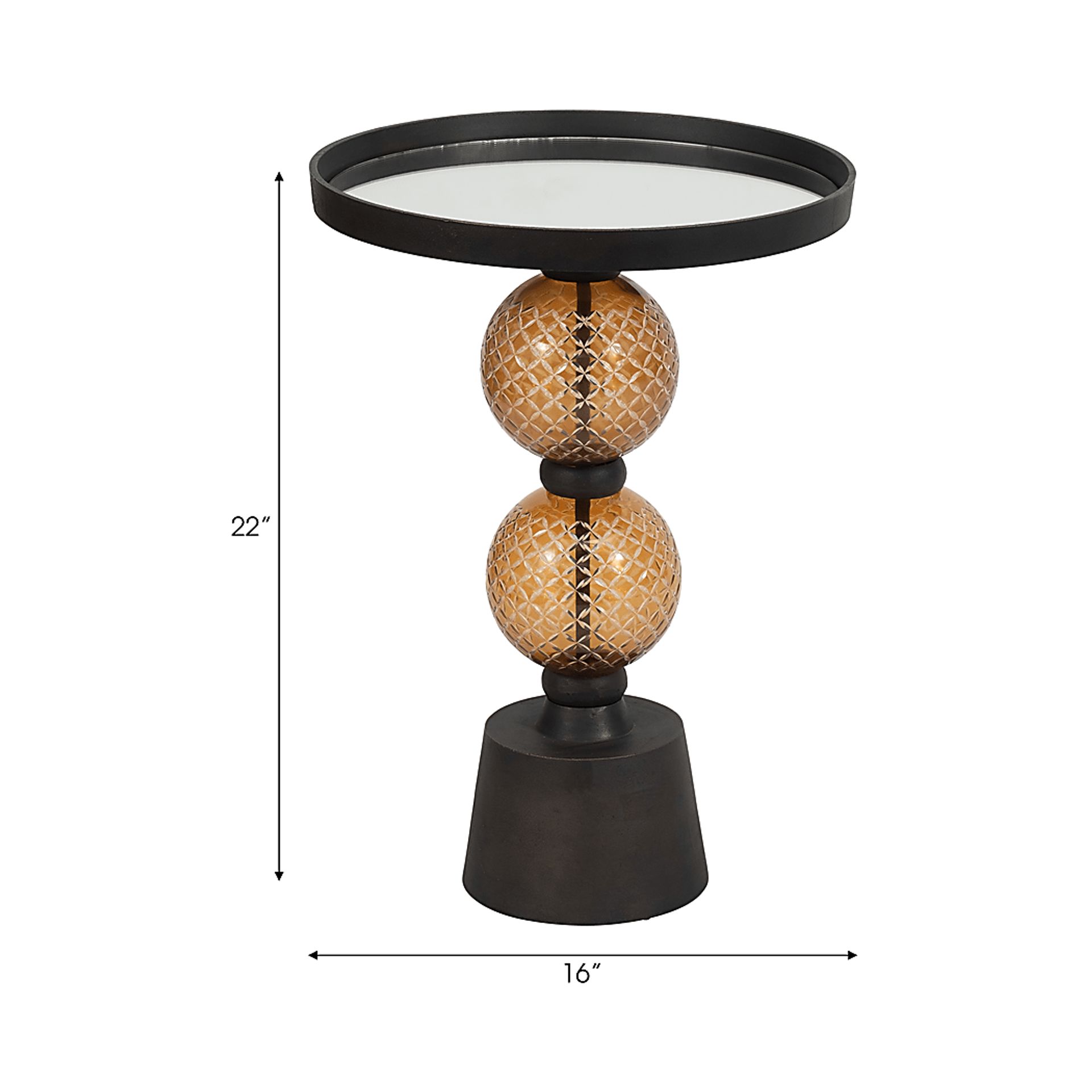 Kernstown Black 22 in. Side Table - Image 7