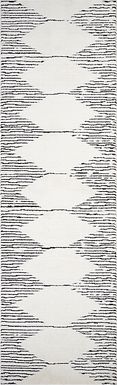 Kerone White 2'6 x 10' Runner Rug
