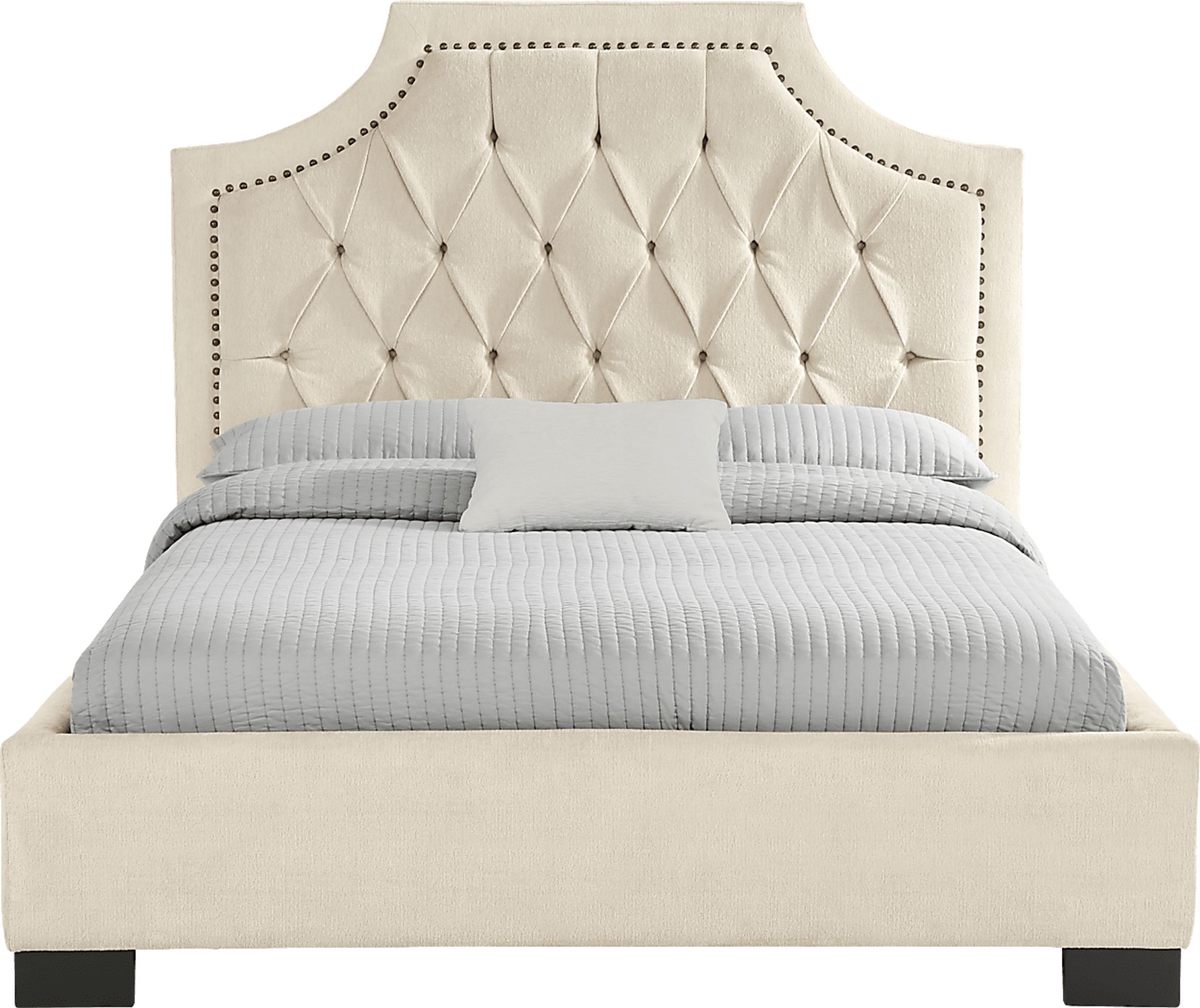 Kerrisdale Beige 3 Pc King Upholstered Bed - Image 1