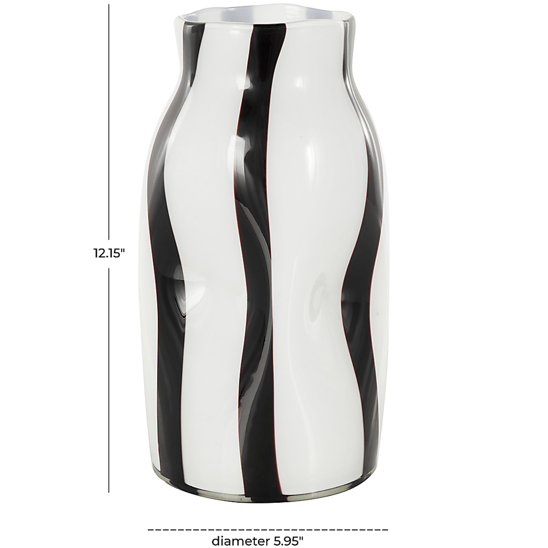 Kesol I White/Black Vase - Image 7