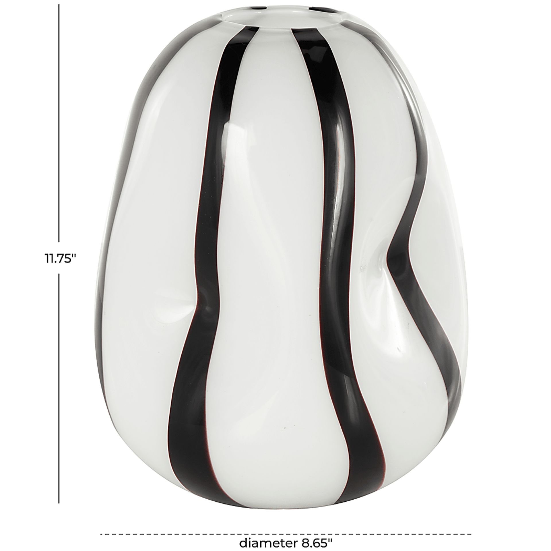Kesol II White/Black Vase - Image 7