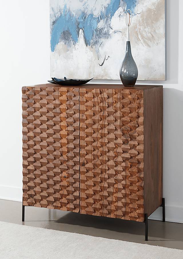 Kessell Brown Bar Cabinet - Thumbnail - Image 2