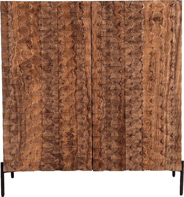 Kessell Brown Bar Cabinet - Thumbnail - Image 4