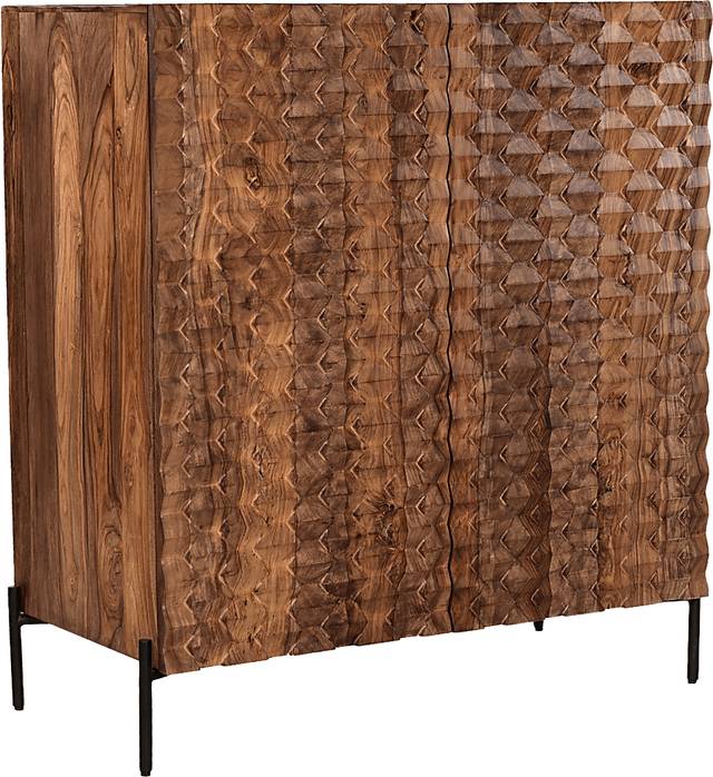 Kessell Brown Bar Cabinet - Thumbnail - Image 1