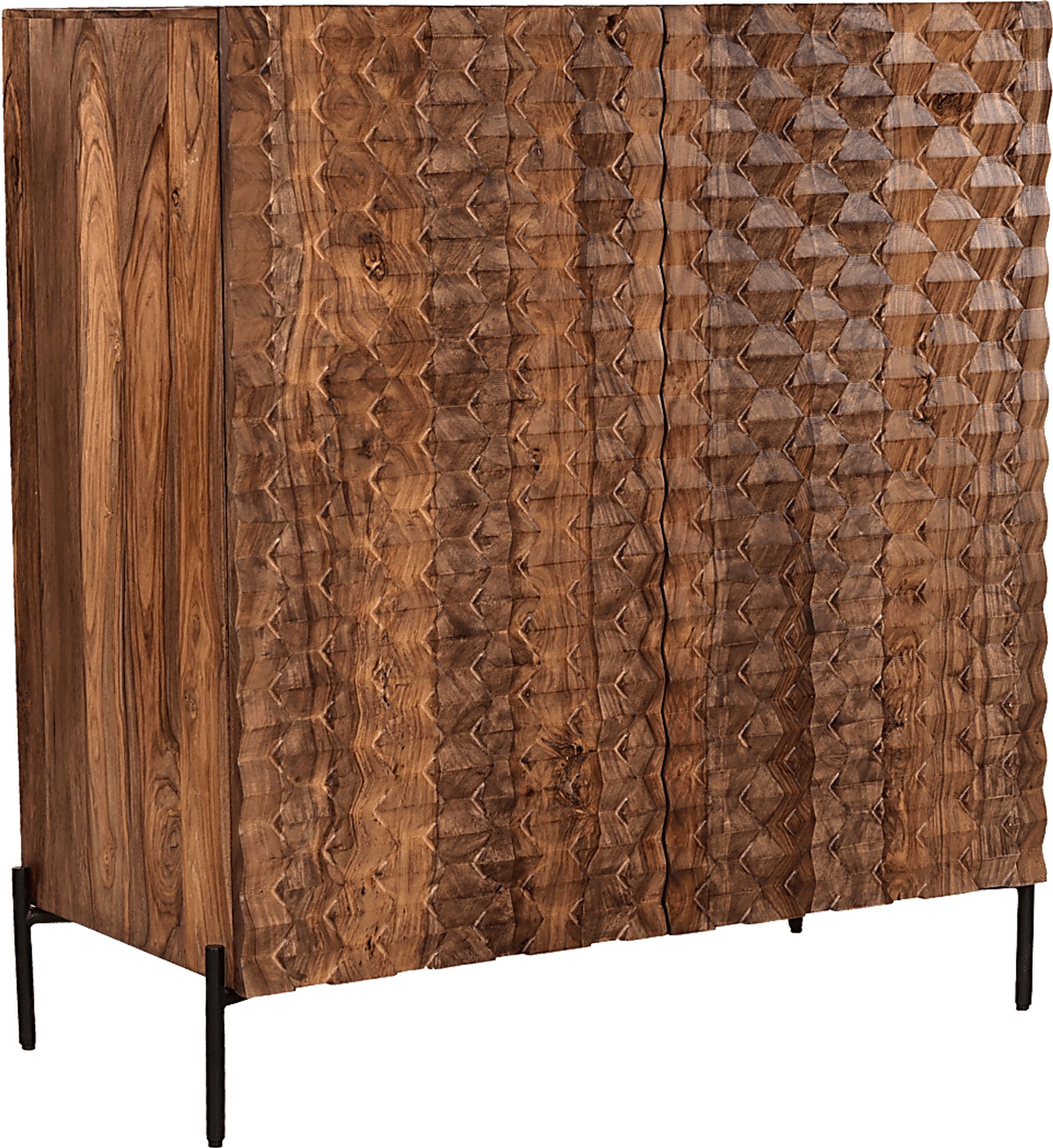 Kessell Brown Bar Cabinet - Image 1