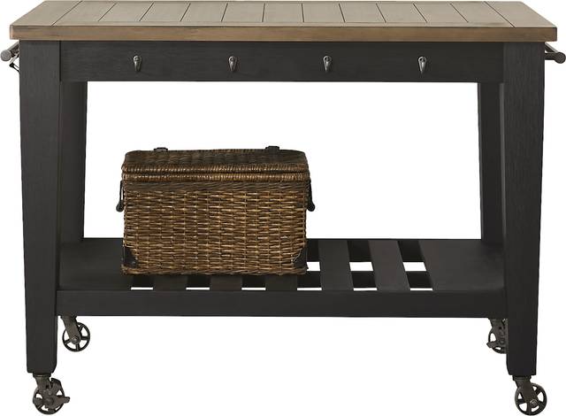 Keston Black Kitchen Cart - Thumbnail - Image 2