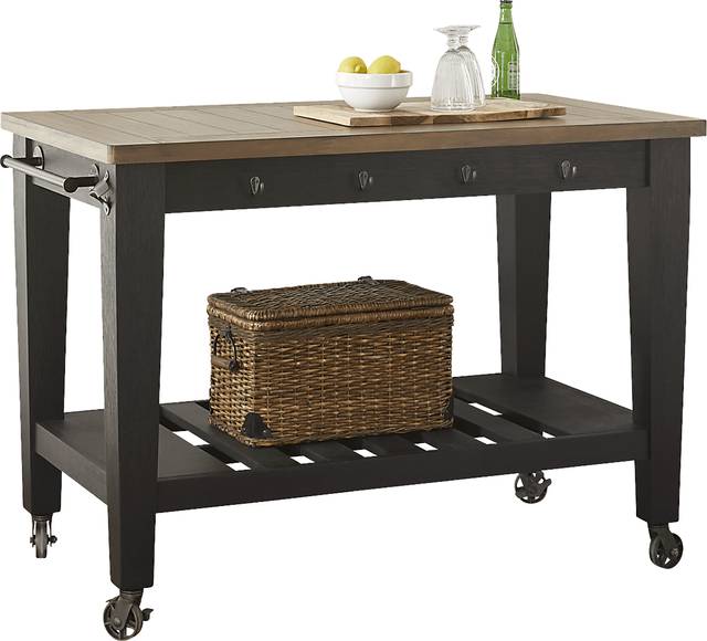 Keston Black Kitchen Cart - Thumbnail - Image 1