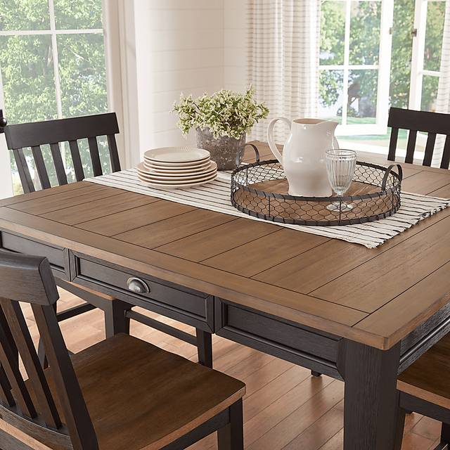 Keston Black Square Counter Height Dining Table - Thumbnail - Image 3