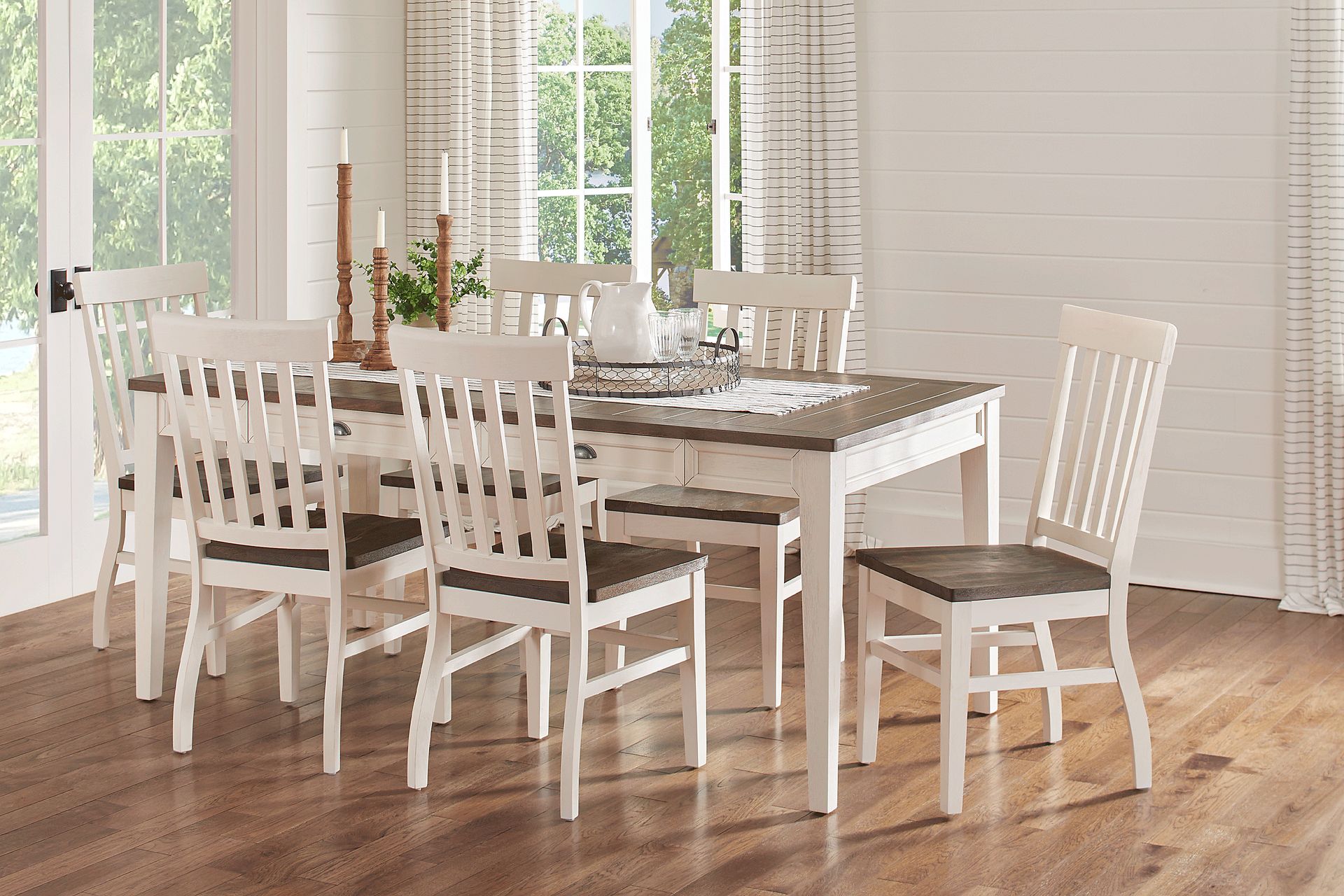 Keston White 5 Pc Rectangle Dining Room - Image 1