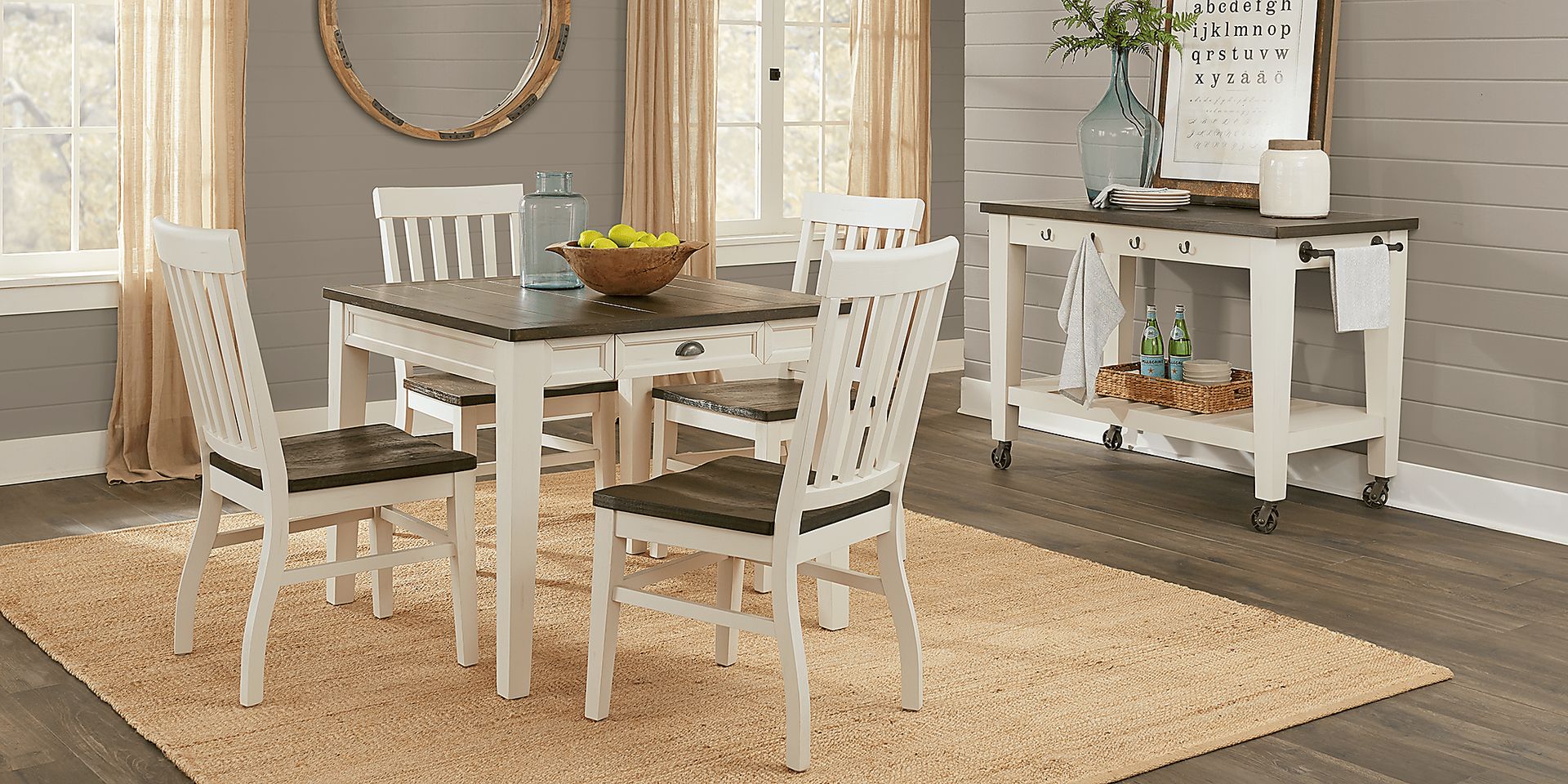 Keston White 5 Pc Square Dining Room - Image 2