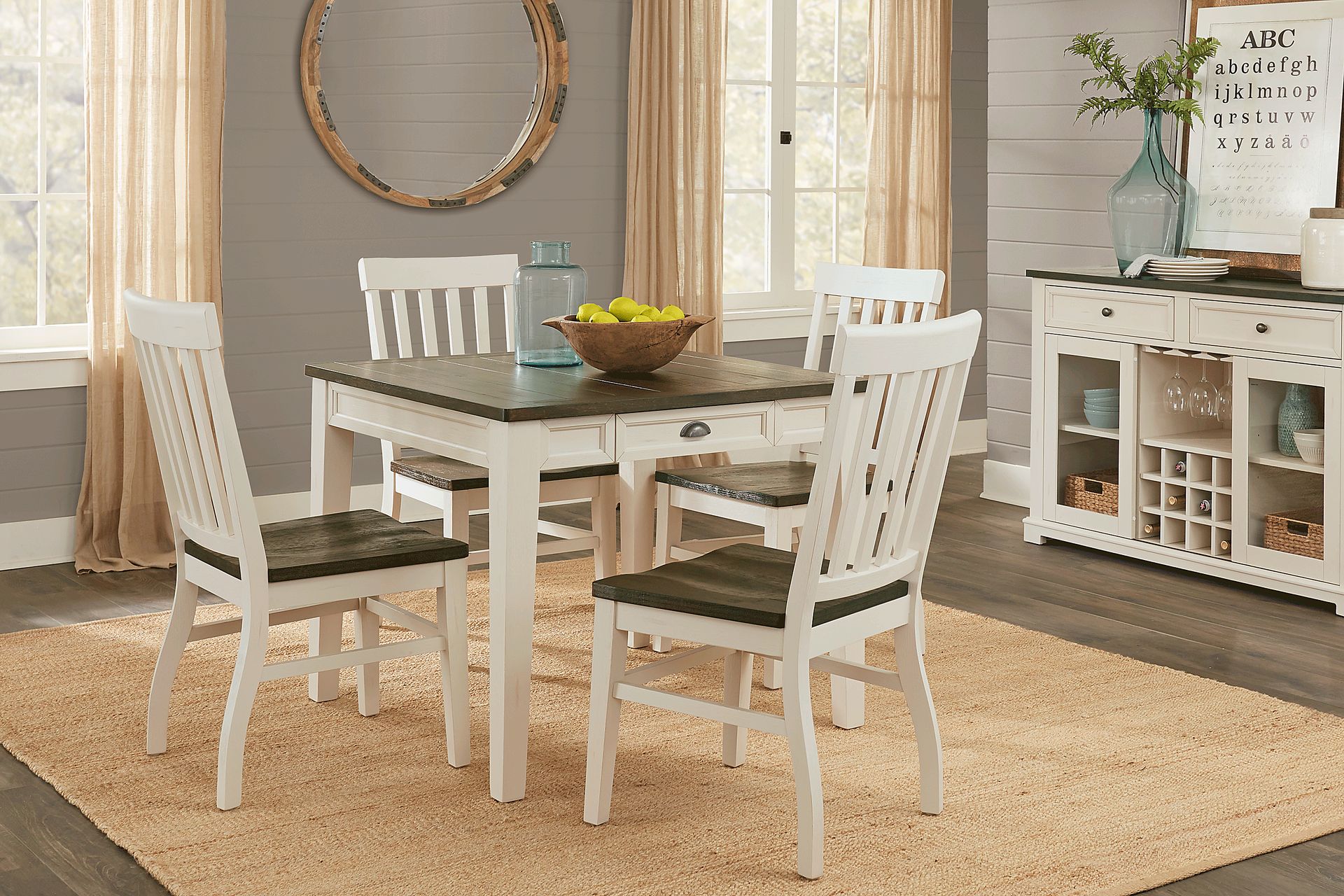 Keston White 5 Pc Square Dining Room - Image 1