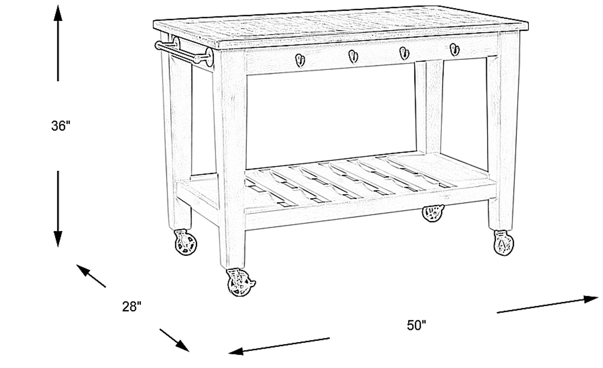Dimension Image. Please refer to the Dimension Tab on this page for dimension details.
