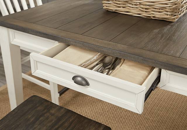 Keston White 5 Pc Square Counter Height Dining Room - Thumbnail - Image 3