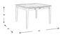 Keston White Square Counter Height Dining Table